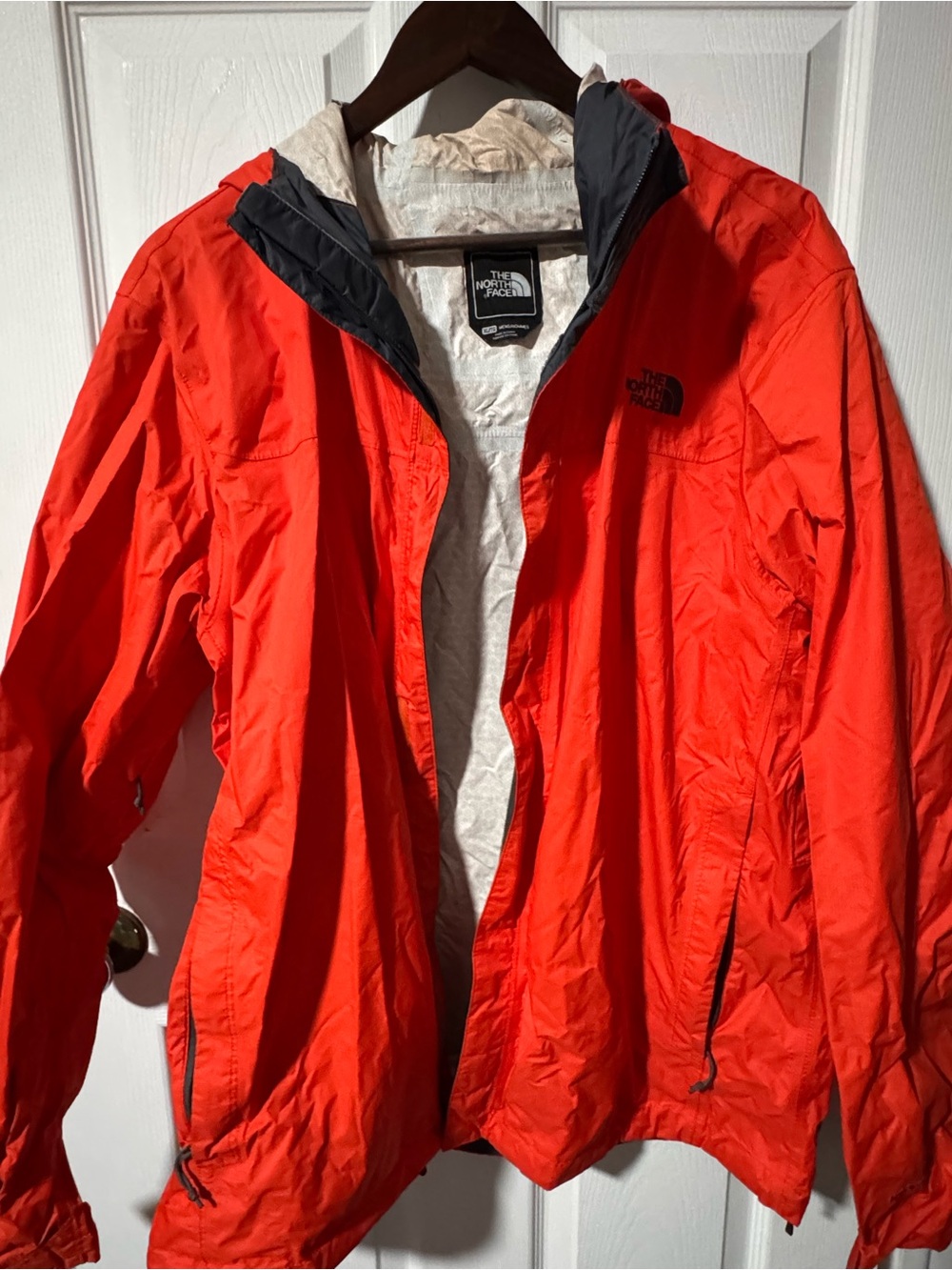 The North Face Men’s Orange Hooded Rain Jacket
